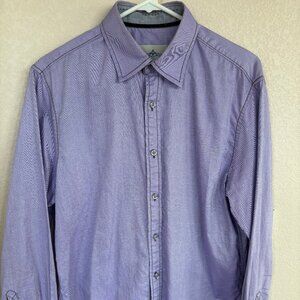 Purple button-up collared shirt